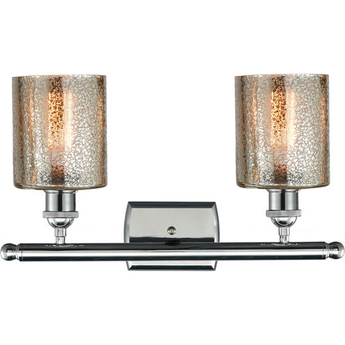 Ballston Cobbleskill 2 Light 16 inch Polished Chrome Bath Vanity Light Wall Light in Mercury Glass, Ballston