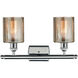 Ballston Cobbleskill 2 Light 16 inch Polished Chrome Bath Vanity Light Wall Light in Mercury Glass, Ballston