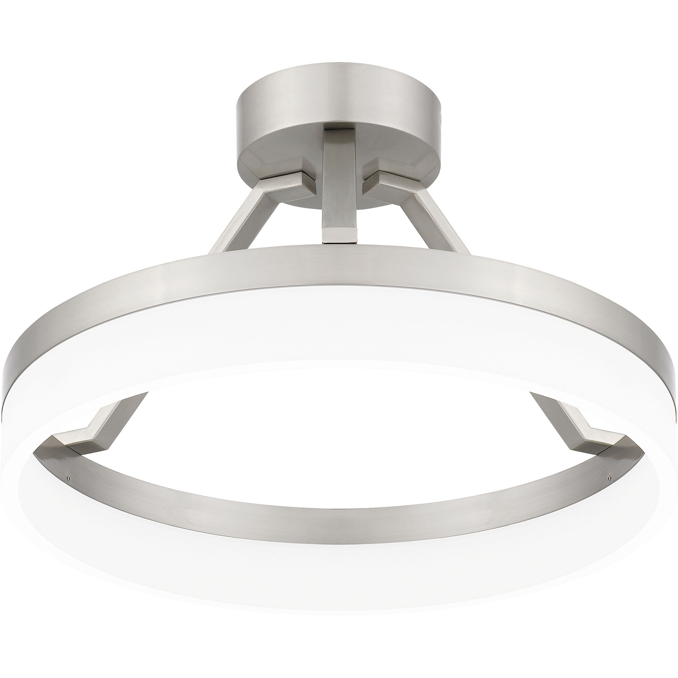 Cohen 15.75 inch Brushed Nickel Semi-Flush Mount Ceiling Light