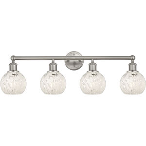 Edison White Mouchette 4 Light 33.00 inch Bathroom Vanity Light