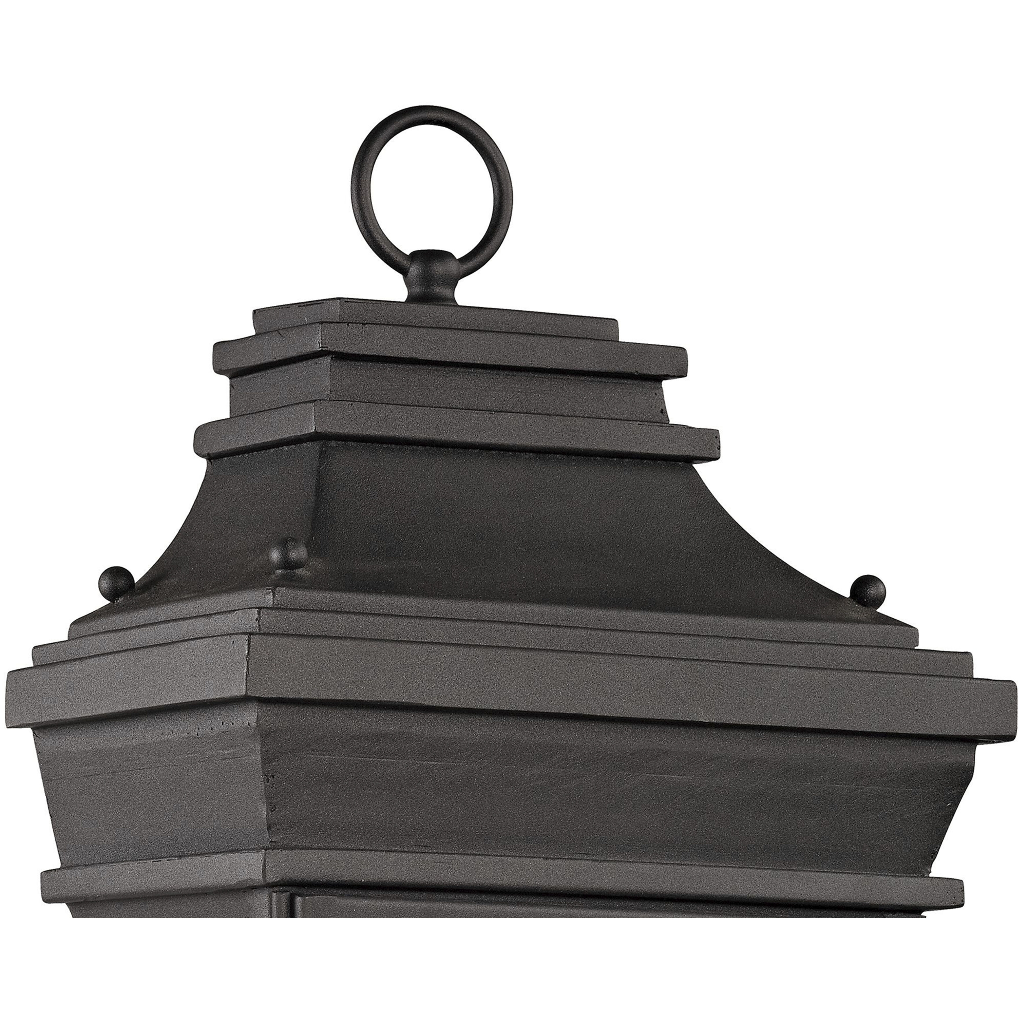 Forged Provincial 2 Light 18 inch Charcoal Outdoor Wall Sconce