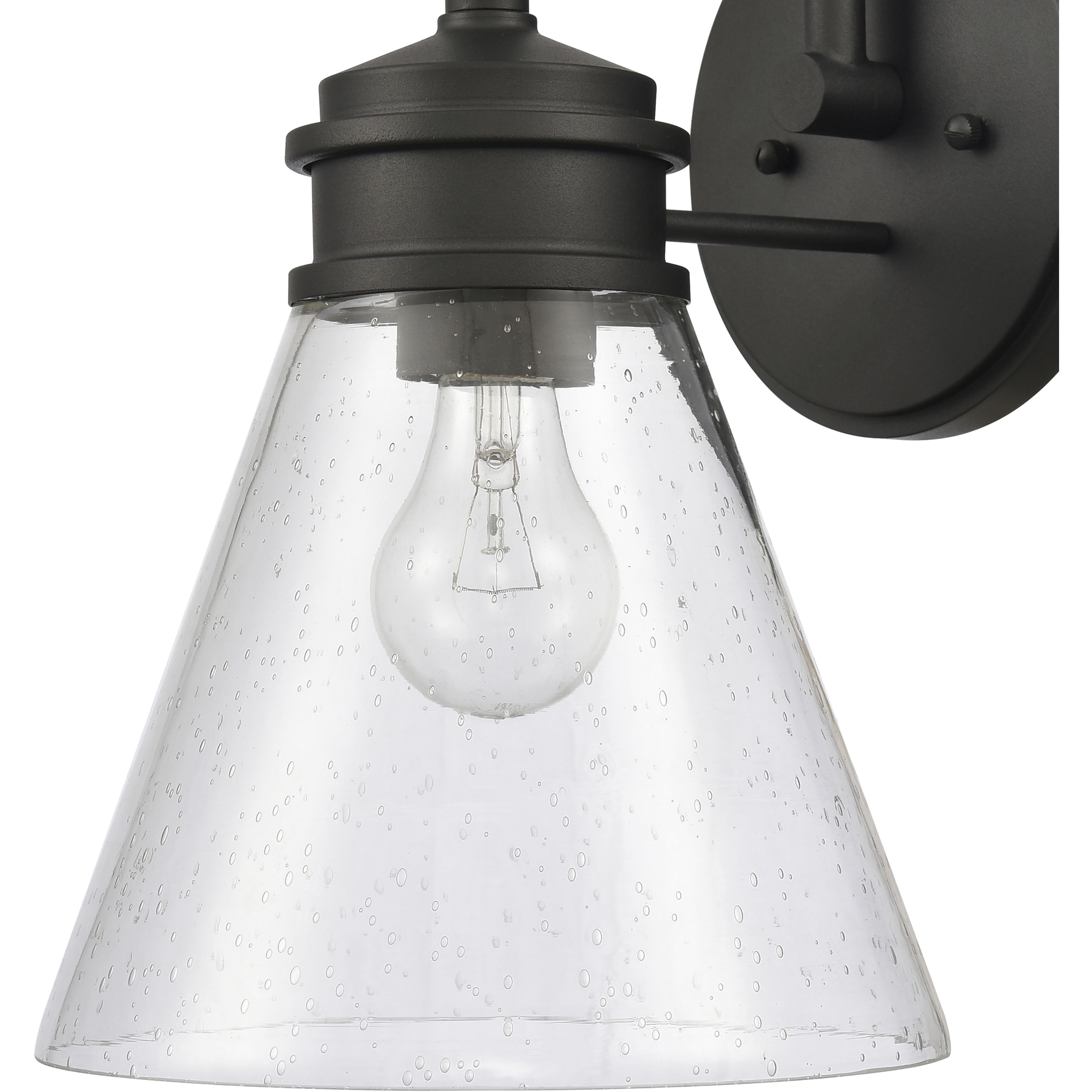 Dovas 1 Light 13.5 inch Textured Black Outdoor Wall Sconce