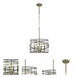 Boca 4 Light 14 inch Brushed Brass and Matte Black Mini Chandelier Ceiling Light