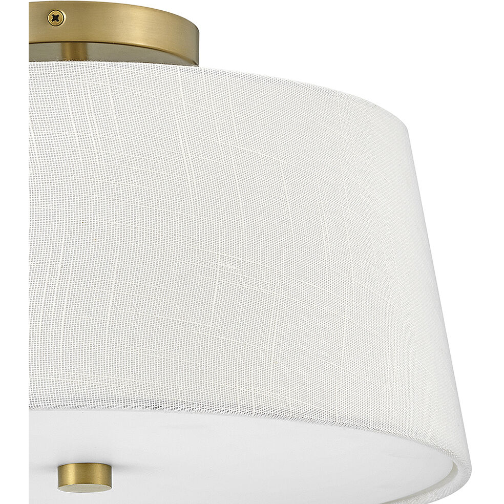 Beale LED 14 inch Lacquered Brass Foyer Light Ceiling Light, Flush Mount