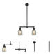 Franklin Restoration Small Bell 2 Light 21 inch Matte Black Chandelier Ceiling Light in Silver Plated Mercury Glass, Franklin Restoration