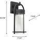 Langston LED 16.88 inch Black Outdoor Wall Sconce