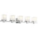 Tully 5 Light 40 inch Chrome Wall Mt Bath 5 Arm Or More Wall Light