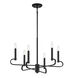 Summit 6 Light 26 inch Matte Black Chandelier Ceiling Light