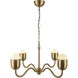 Alora Mood Effie 4 Light 27 inch Brushed Gold Chandelier Ceiling Light