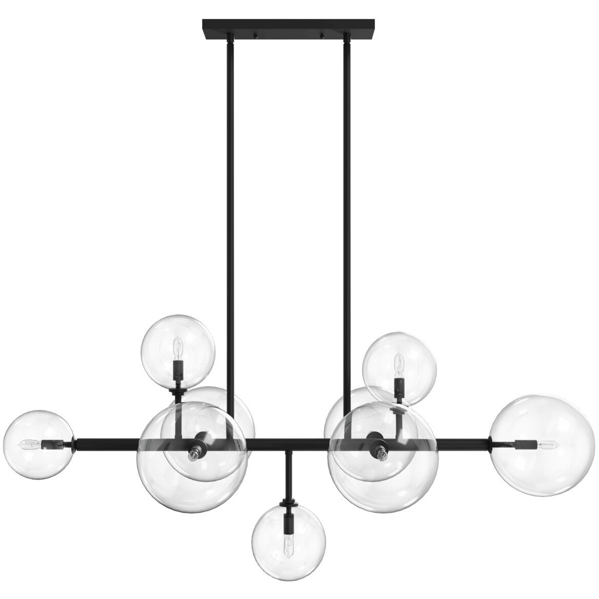 Delilah LED 24 inch Black Chandelier Ceiling Light