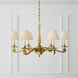 Alexa Hampton Myrna 6 Light 33 inch Natural Brass Chandelier Ceiling Light in Natural Paper