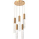 Axis LED 16.5 inch Novel Brass Chandelier Ceiling Light in 2700K LED, Multi-Port