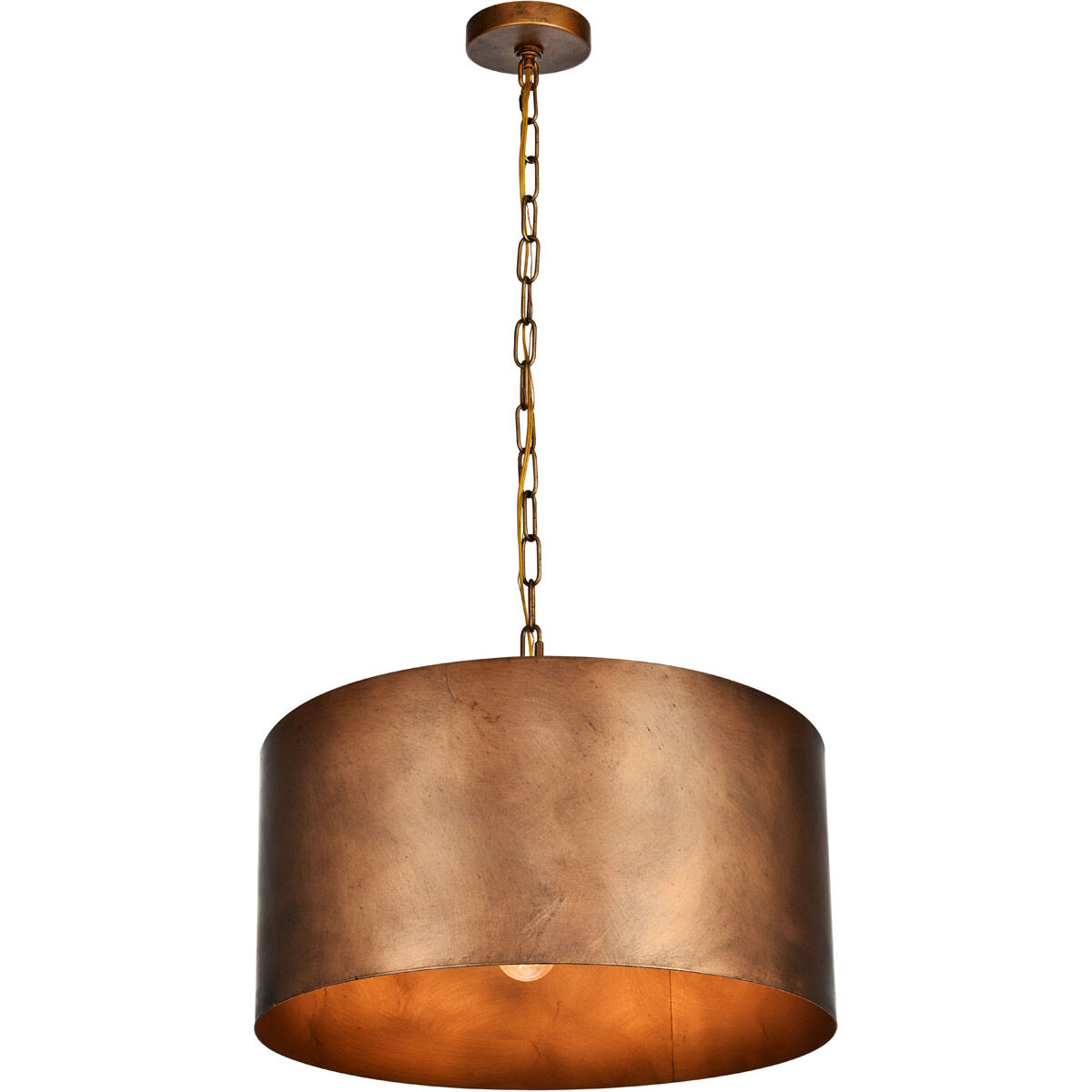 Miro 3 Light 20 inch Manual Brass Pendant Ceiling Light