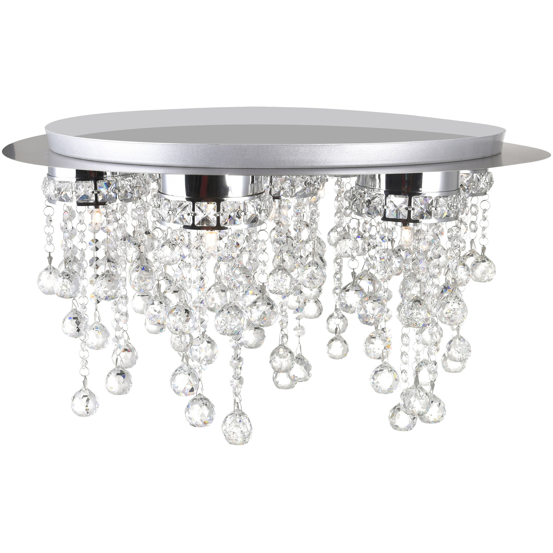Monica 7 Light 24 inch Chrome Flush Mount Ceiling Light