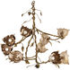 Lowcountry 9 Light Antique Brass and Rose Gold Chandelier Ceiling Light
