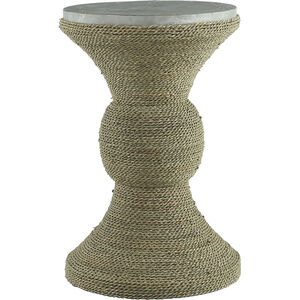 Elie 22.25 X 14 inch Whitewash with Stone Accent Table