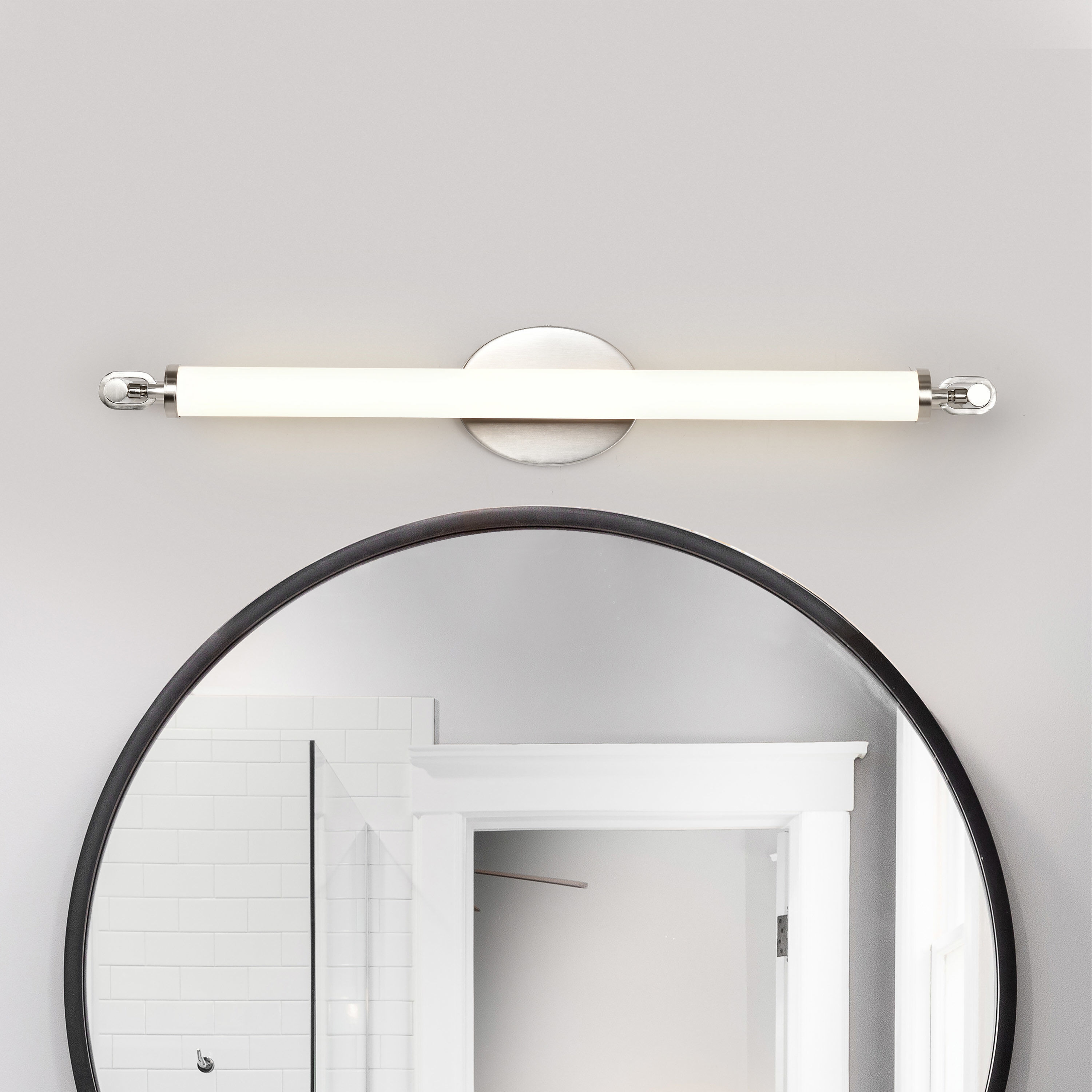 Edgeworth LED 27.75 inch Brushed Nickel Vanity Light Wall Light