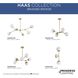 Haas 6 Light 33.5 inch Brushed Bronze Chandelier Ceiling Light, Design Series