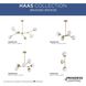 Haas 6 Light 33.5 inch Brushed Bronze Chandelier Ceiling Light, Design Series