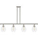 Ballston Cindyrella 4 Light 48 inch Polished Nickel Island Light Ceiling Light in Incandescent, Clear Glass