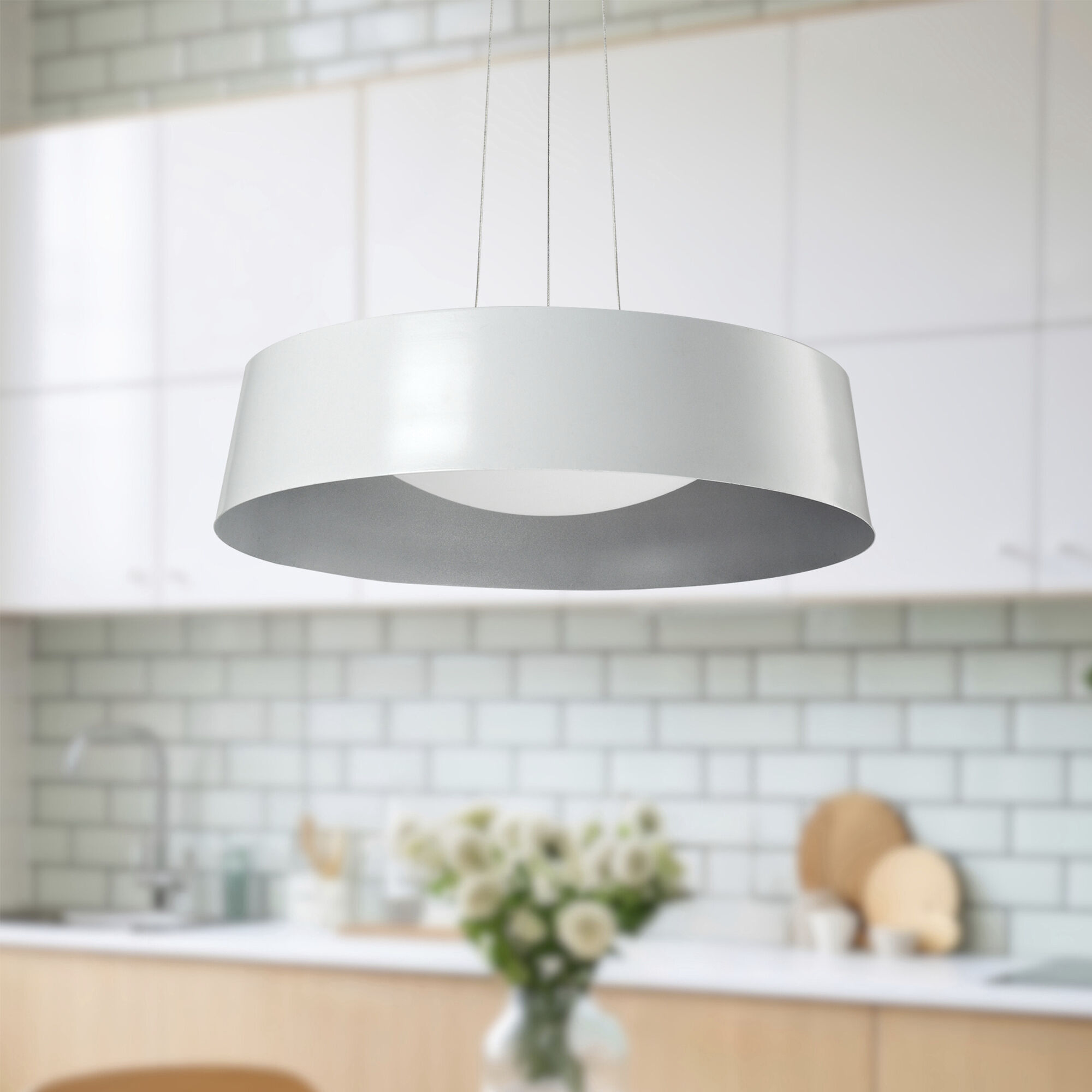 Sampson Pendant Ceiling Light in White