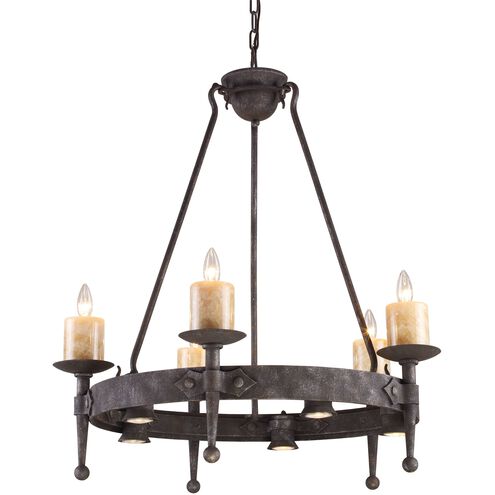 Cambridge 5 Light 33 inch Moonlit Rust Chandelier Ceiling Light