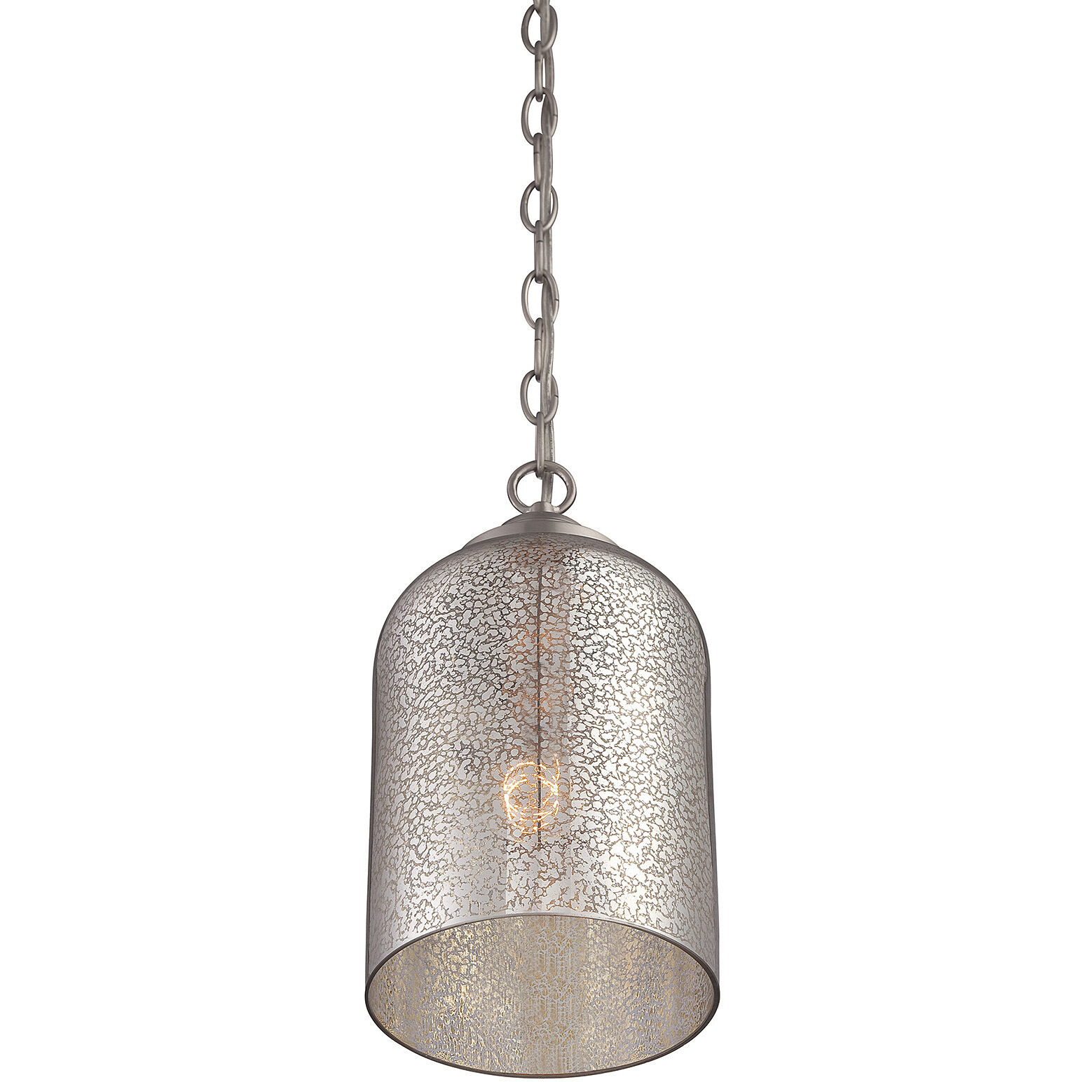 Bally 1 Light 6.5 inch Satin Nickel Pendant Ceiling Light, Essentials