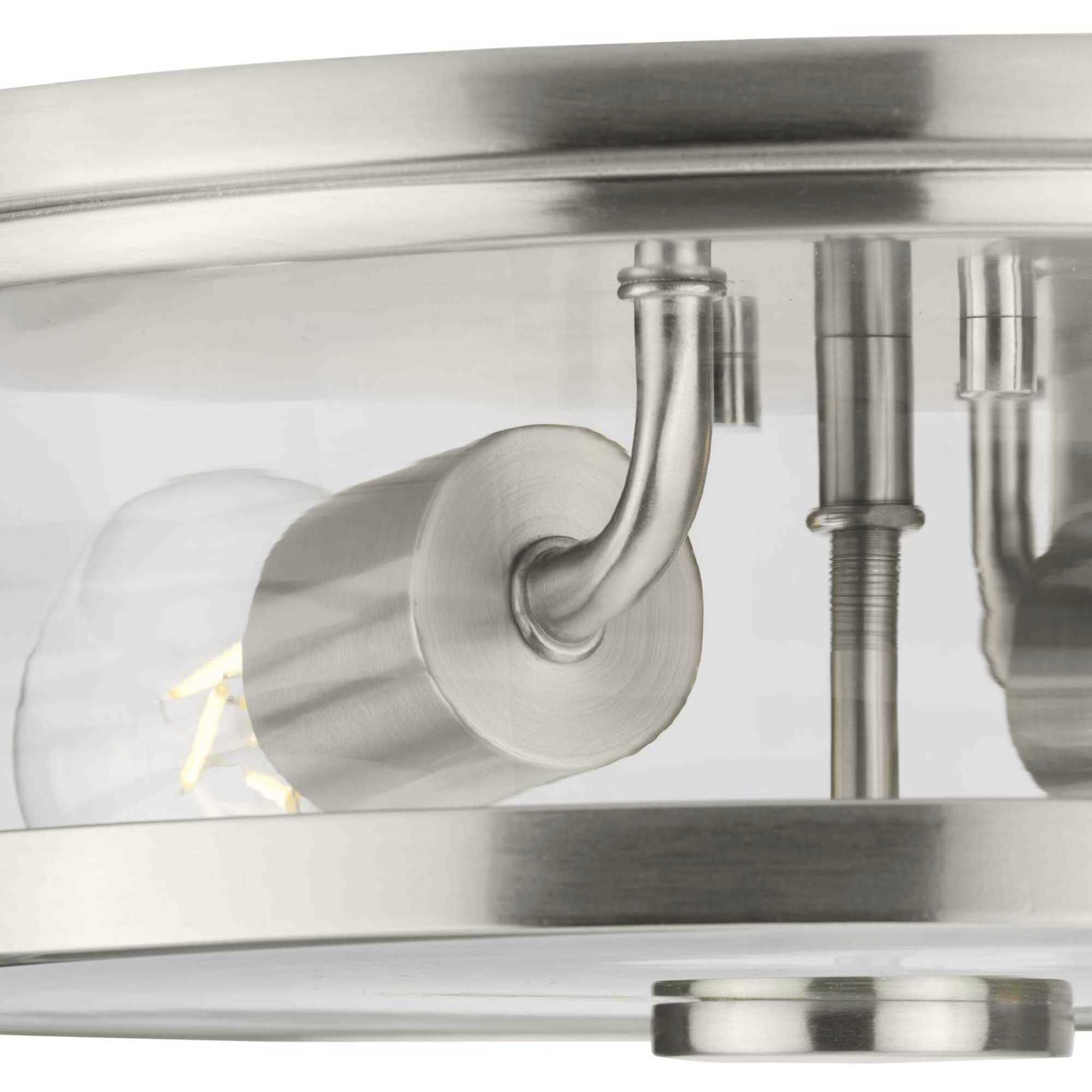 Gilliam 2 Light 12.62 inch Brushed Nickel Flushmount Ceiling Light