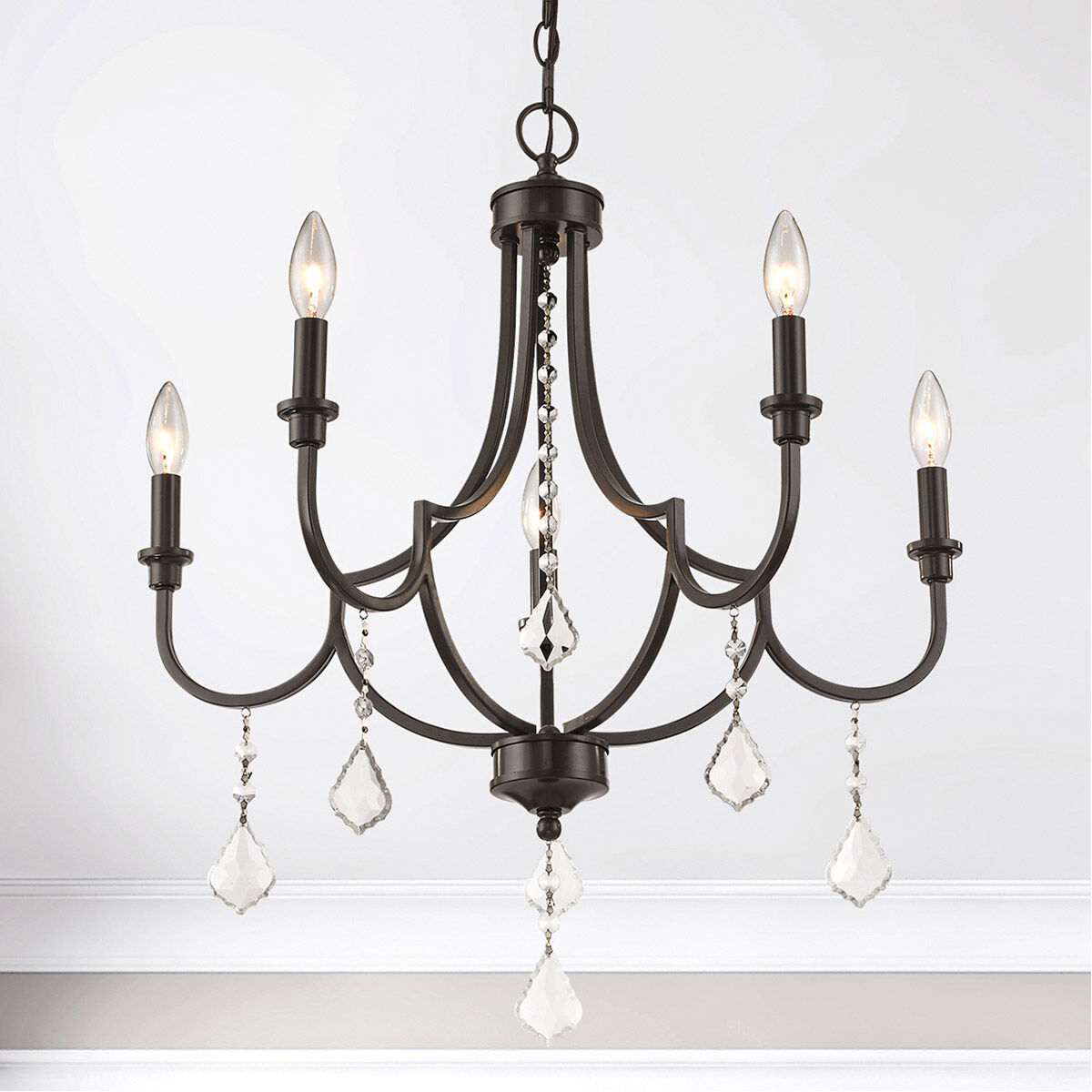 Glendale 5 Light 25 inch English Bronze Chandelier Ceiling Light
