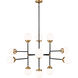 Ian K. Fowler Cafe 12 Light 47 inch Satin Brass Chandelier Ceiling Light