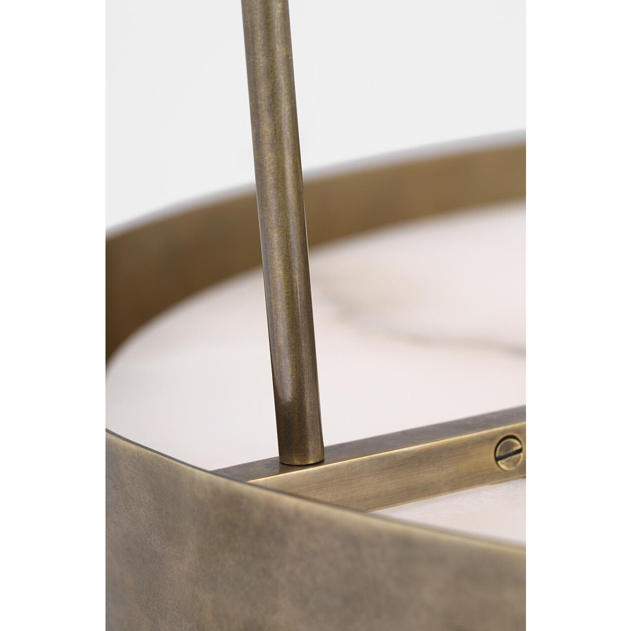 Anne-Marie Barton Armise LED 27.5 inch Mottled Brass Drum Chandelier Ceiling Light