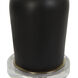 Caviar 32.75 inch 150.00 watt Matte Black and Antique Brass with Crystal Table Lamp Portable Light
