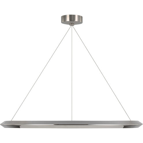 Peter Bristol Racetrack LED 38 inch Polished Nickel Ring Chandelier Ceiling Light