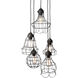 Wire 5 Light 15 inch Black Pendant Ceiling Light
