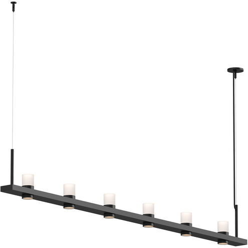 Intervals LED 96 inch Satin Black Pendant Ceiling Light