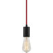 Gents 1 Light 4.4 inch Black/Red Pendant Ceiling Light