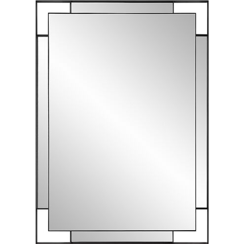 Stellan 39.63 X 27.75 inch Matte Black Mirror