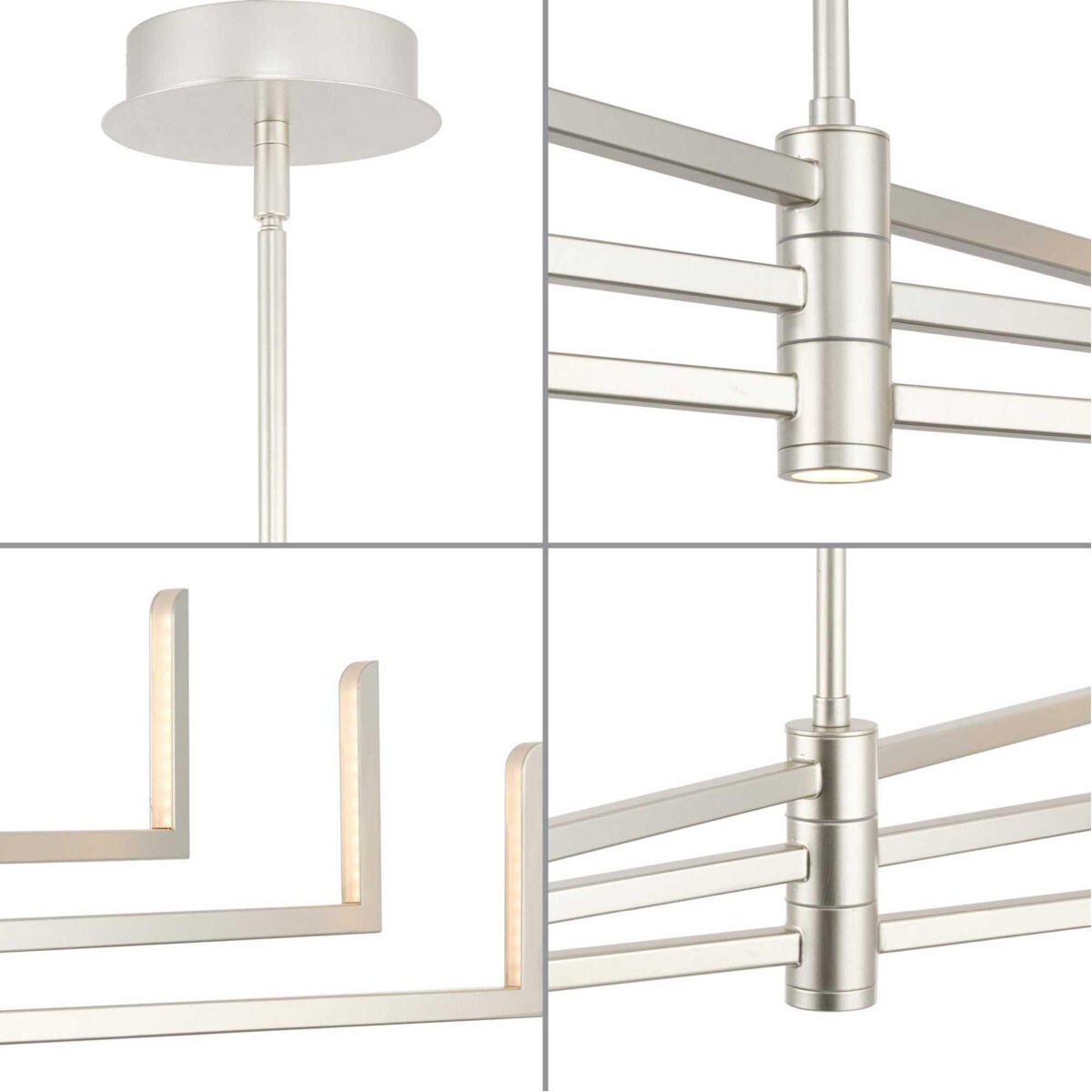 Pivot LED LED 28 inch Burnished Nickel Chandelier Ceiling Light, Progress LED