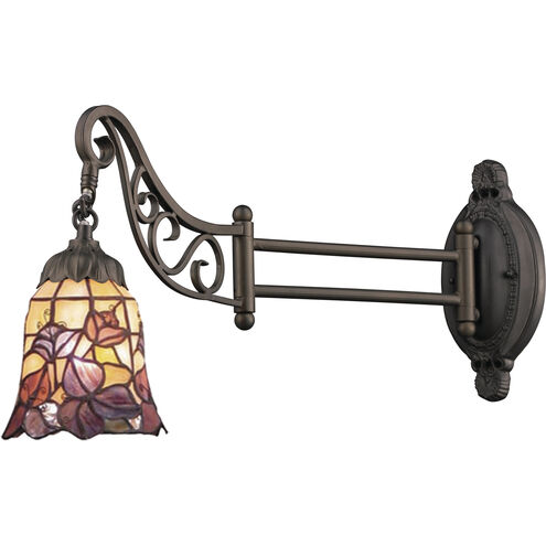 Mix-N-Match Sconce Wall Light in Tiffany 17 Glass, Incandescent