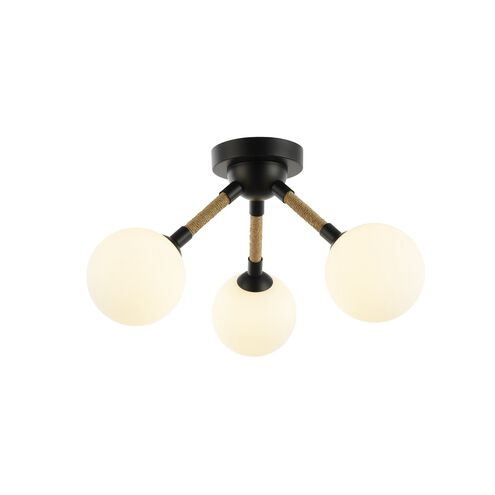 Capilano LED 17.9 inch Black Semi-Flush Mount Ceiling Light