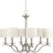 Inspire 6 Light 30 inch Brushed Nickel Chandelier Ceiling Light
