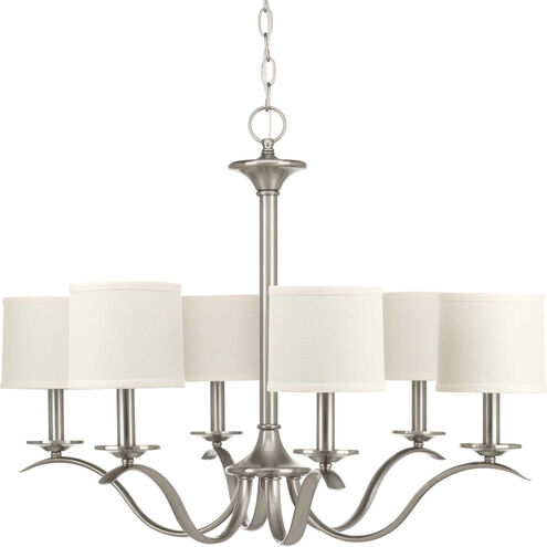 Inspire 6 Light 30 inch Brushed Nickel Chandelier Ceiling Light