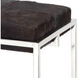 Shelby 27 inch Espresso Hide & Nickel Metal Counter Stool