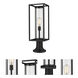 Dunbroch 1 Light 23.75 inch Black Outdoor Pier Mounted Fixture