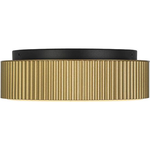 Channel LED 9 inch Painted Brass Outdoor Flush Mount