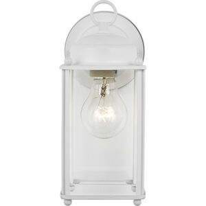 New Castle 1 Light 10.25 inch White Outdoor Wall Lantern, Large