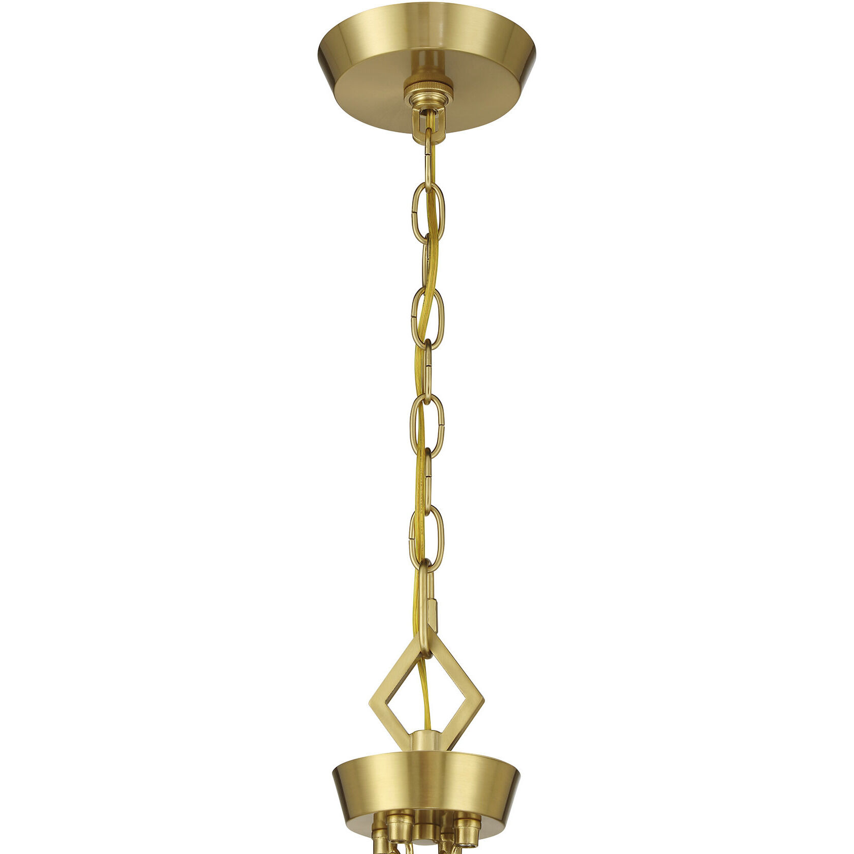 Rivage 4 Light 36 inch Warm Brass Pendant Ceiling Light