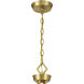 Rivage 4 Light 36 inch Warm Brass Pendant Ceiling Light