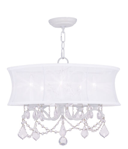 Newcastle 5 Light 20 inch White Chandelier Ceiling Light