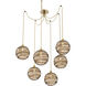 Terra 6 Light 18 inch Gilded Brass Swag Multi-Pendant Ceiling Light in Bronze Optic